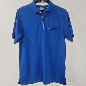 Callaway Golf Polo Shirt Men’s Medium Blue Performance Short Sleeve Logo